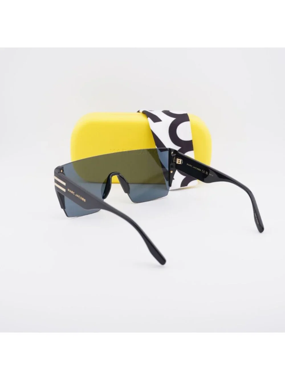 Marc Jacobs MARC 712/S 0NZU 7Y Shield Sunglasses - Black / Grey